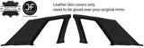 BLACK STITCH 2X B C PILLAR LEATHER & SUEDE COVERS FITS NISSAN SKYLINE R32 89-94