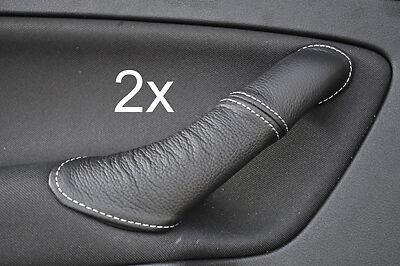 white stitch FITS FORD MONDEO MK4 07-11 2X REAR DOOR HANDLE LEATHER COVERS