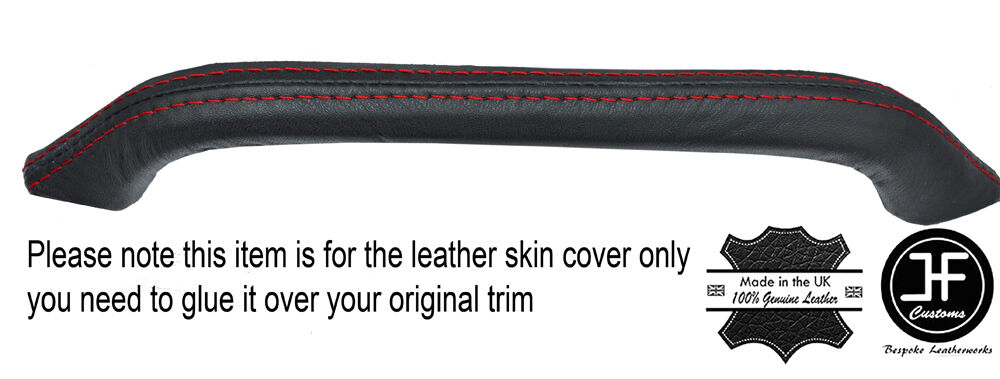 RED STITCH DASH GRAB HANDLE LEATHER SKIN COVER FITS FORD CAPRI MK3 1978-1986