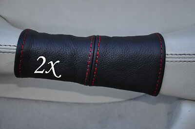 red stitch FITS JAGUAR DAIMLER XJ8 X308 97-03 2X DOOR HANDLE LEATHER COVERS