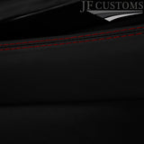 D RED STITCH LEATHER CENTRE CONSOLE + ARMREST COVERS FOR JAGUAR XK8 XKR 96-06