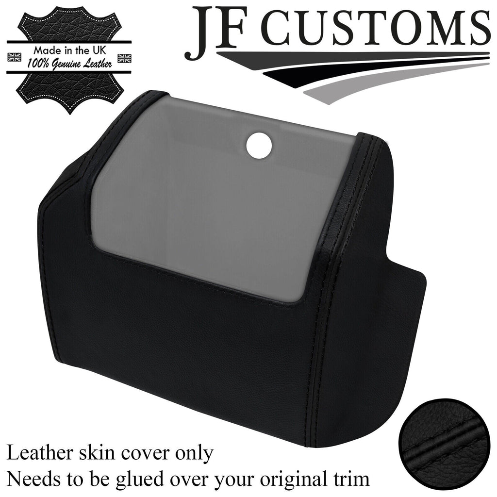 BLACK STITCH  LEATHER LOWER DASH END POCKET COVER FOR VW T4 TRANSPORTER JF1