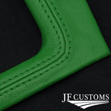 GREEN LEATHER COVERED MANUAL SHIFT SURROUND TRIM + FRAME FOR FORD MUSTANG 87-93