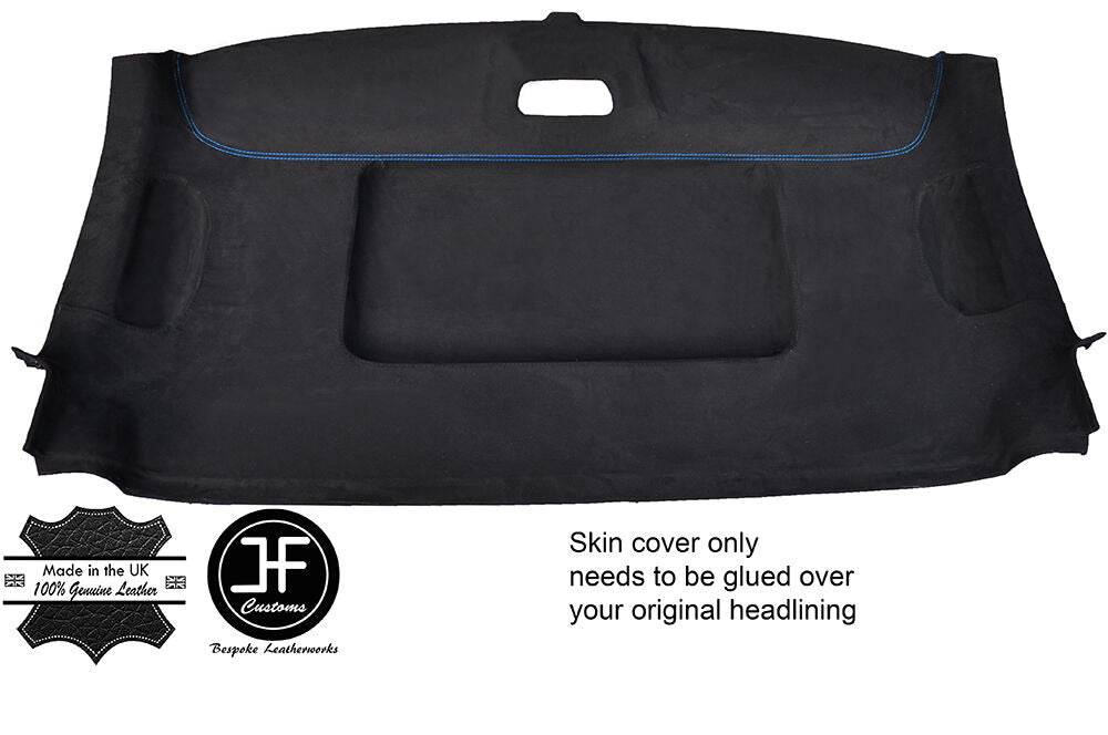 BLUE STITCH ROOF HEADLINING LUXE SUEDE COVER FITS MERCEDES W639 VITO VIANO 04-09