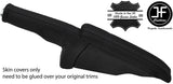 BLACK STITCHING HANDBRAKE TRIM REAL NAPPA LEATHER COVERS FITS AUDI R8 2007-2014
