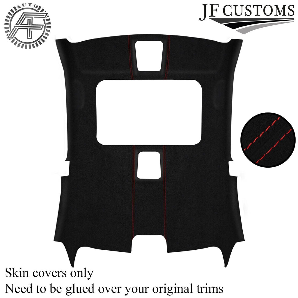 RED STITCH LUXE SUEDE HEADLINER SUNROOF COVER FOR BMW E92 COUPE 06-13 CUSTOM NEW