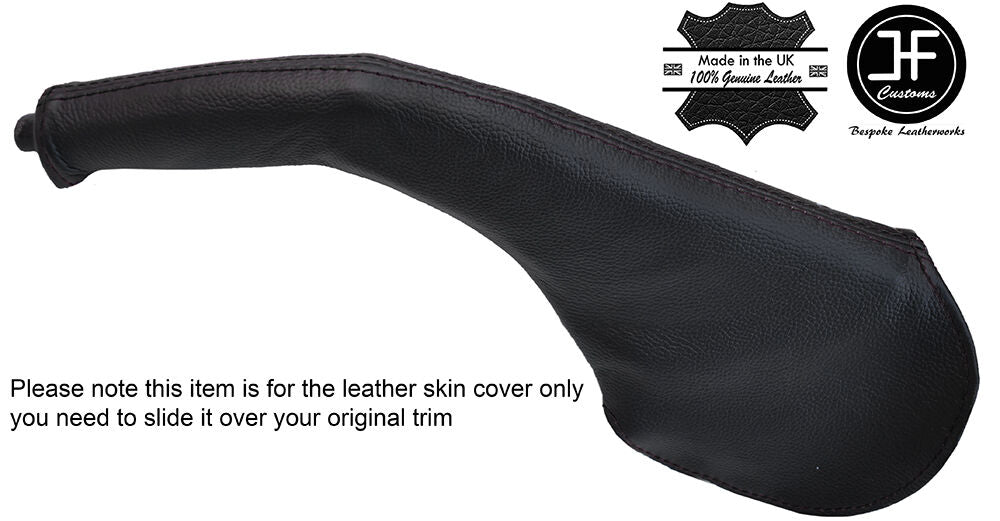 BLACK STITCHING LEATHER HANDBRAKE GAITER FITS MITSUBISHI ECLIPSE 2000-2005