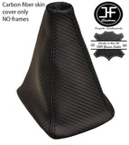 BLACK STITCH CARBON FIBER VINYL LOOK GEAR GAITER FITS MAZDA RX8 2003-2012