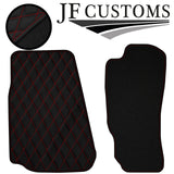 RED DIAMOND STITCH VINYL 4X TAILORED FLOOR CARPETS FOR MAZDA RX8 03-12 JF1