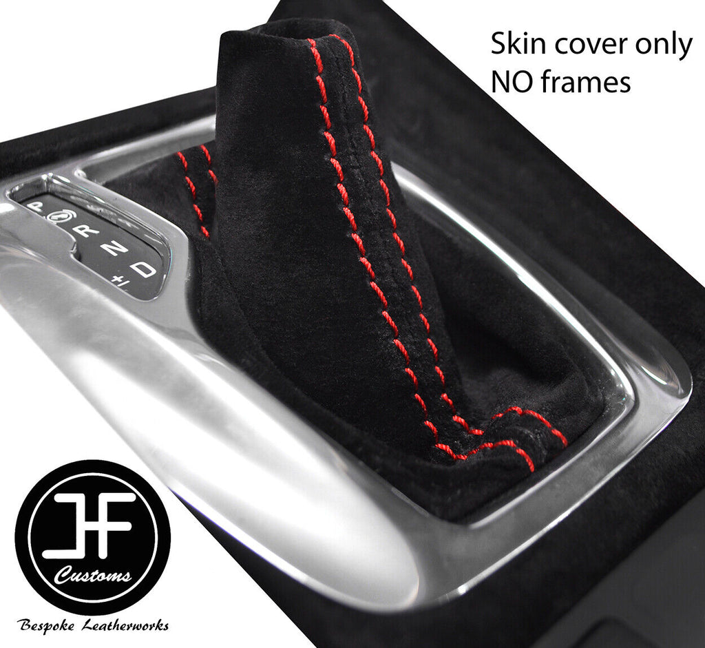 RED STITCH SUEDE AUTOMATIC GEAR GAITER FOR VAUXHALL ZAFIRA C TOURER 2012-2017