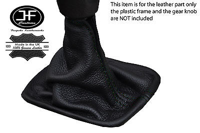 BLACK STITCHING MANUAL LEATHER SKIN GEAR GAITER FITS VOLVO C30 C70 S40 V50