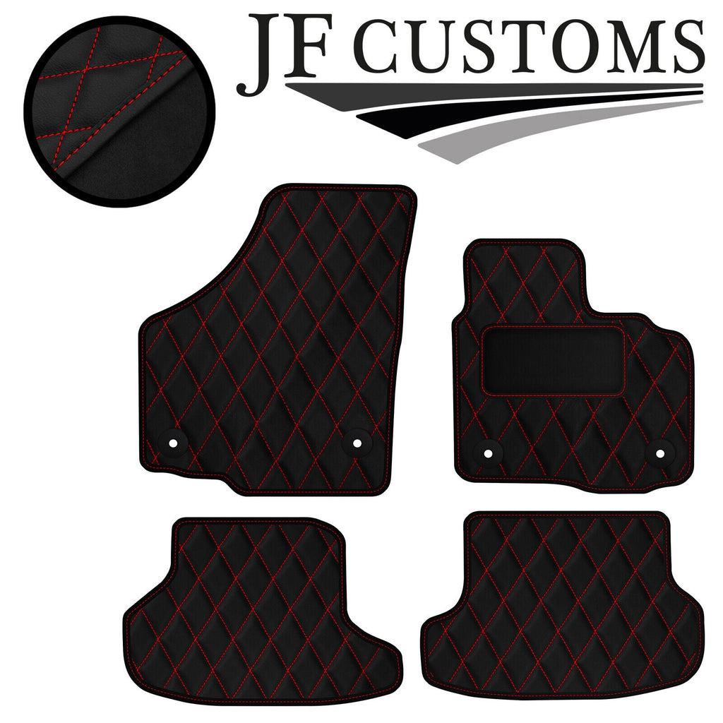 RED DIAMOND VINYL 4XTAILORED FLOOR CARPET FOR GOLF MK6 CONVERTIBLE 09-14 JF1