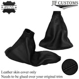 BLACK STITCH GEAR HANDBRAKE GAITERS FITS ALFA ROMEO 159 2005-2011 REAL LEATHER