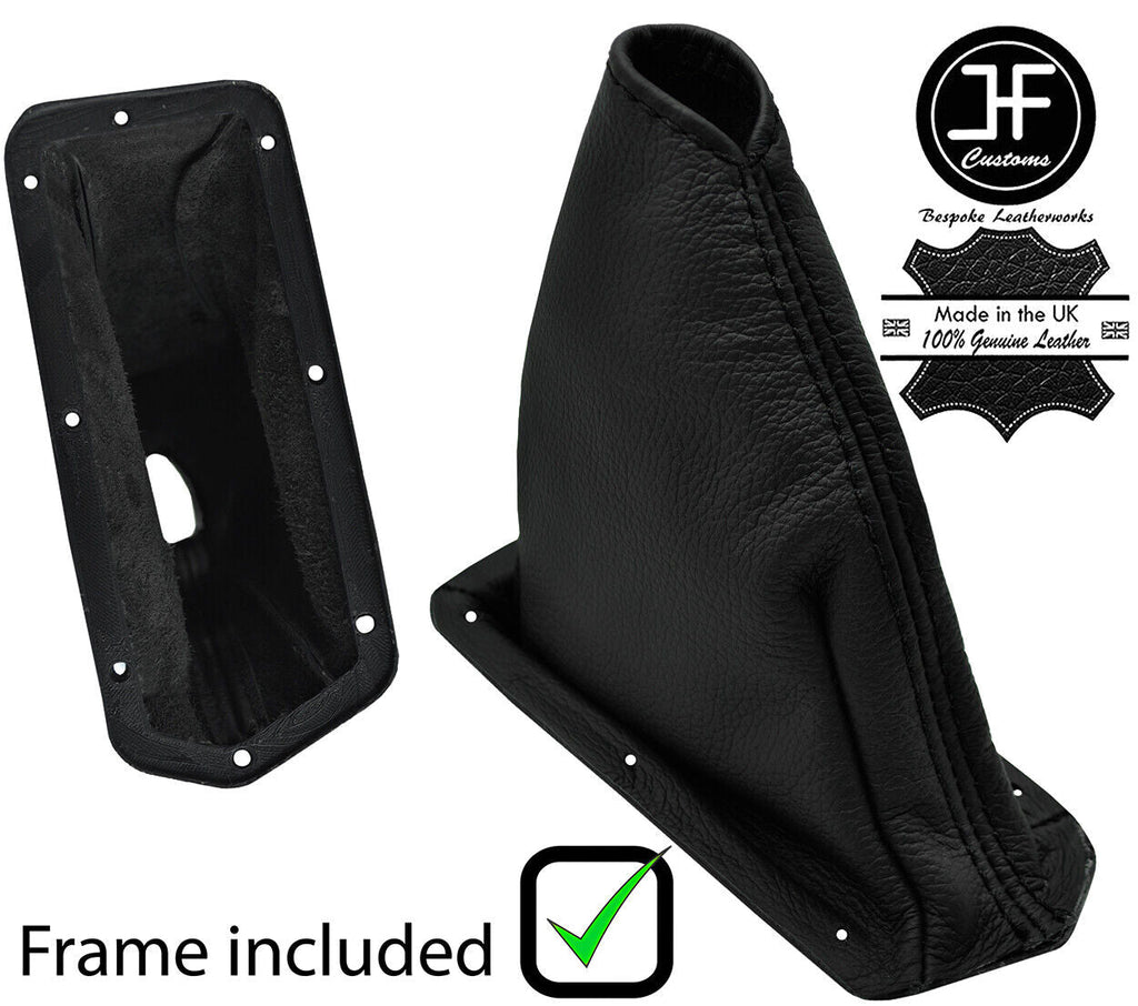 BLACK STITCH LEATHER HANDBRAKE GAITER+PLASTIC FRAME FOR FORD CORTINA MK5 79-82