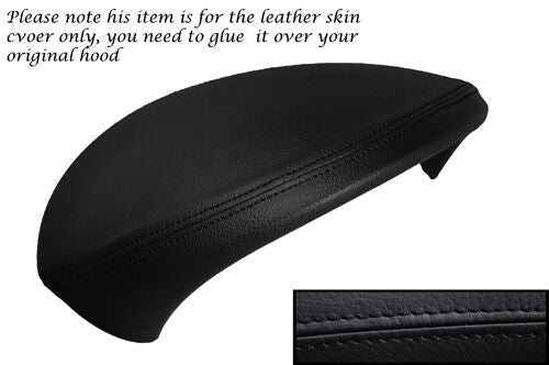 BLACK STITCH SPEEDO GAUGE HOOD LEATHER SKIN COVER FITS BMW 1 SERIES E81 E82 E87