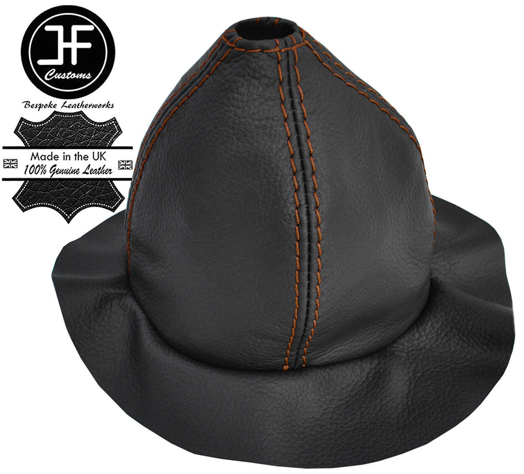 BROWN STITCH TOP GRAIN REAL LEATHER GEAR GAITER FITS VOLVO AMAZON 122 122S 120