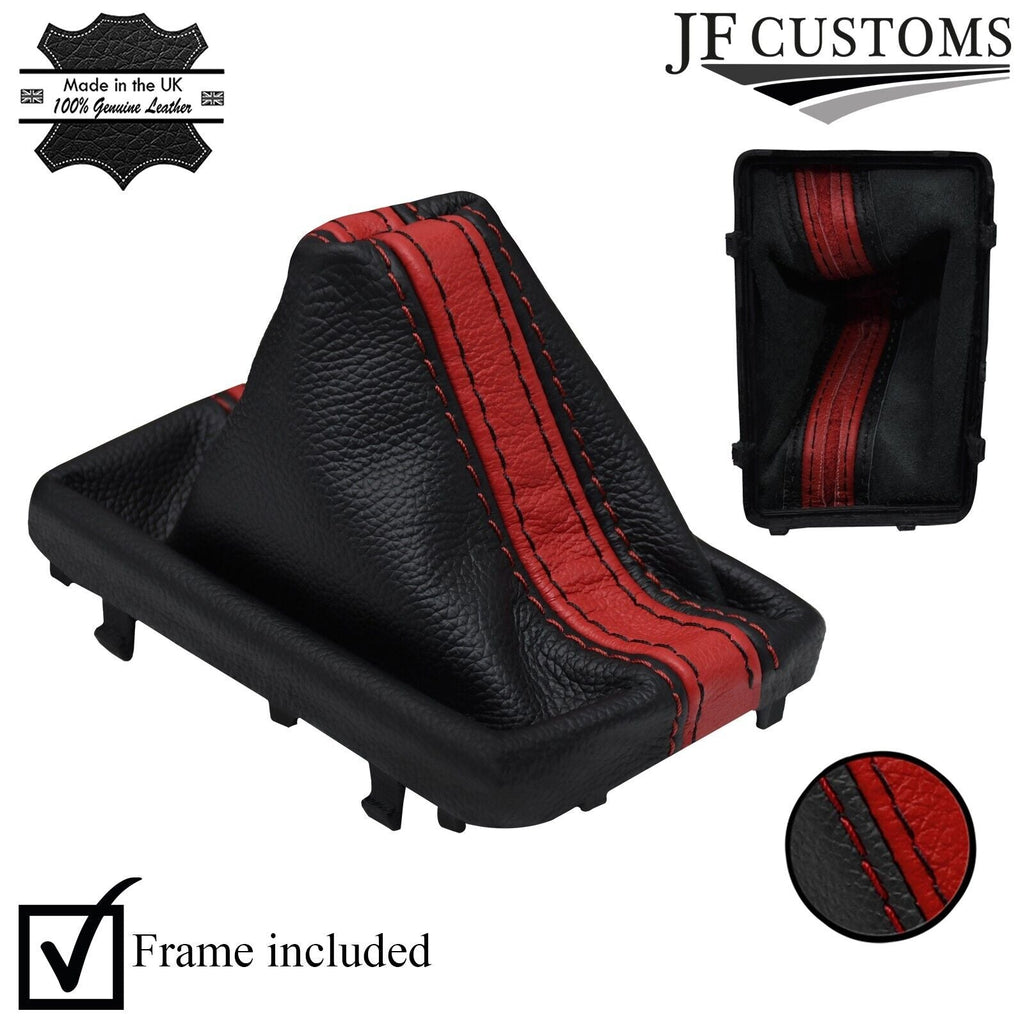 D RED LEATHER AUTO S-TRONIC GEAR COVER+PLASTIC FRAME FOR AUDI Q2 16-22
