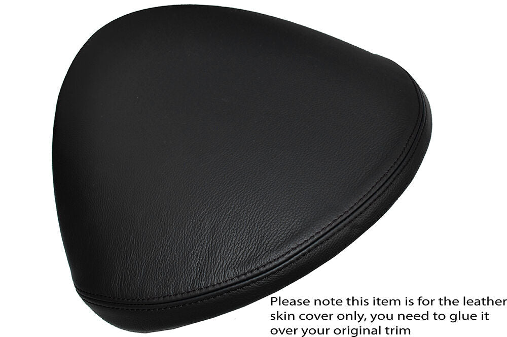 BLACK STITCH SPEEDO SURROUND HOOD LEATHER SKIN COVER FITS RENAULT CLIO 08-12