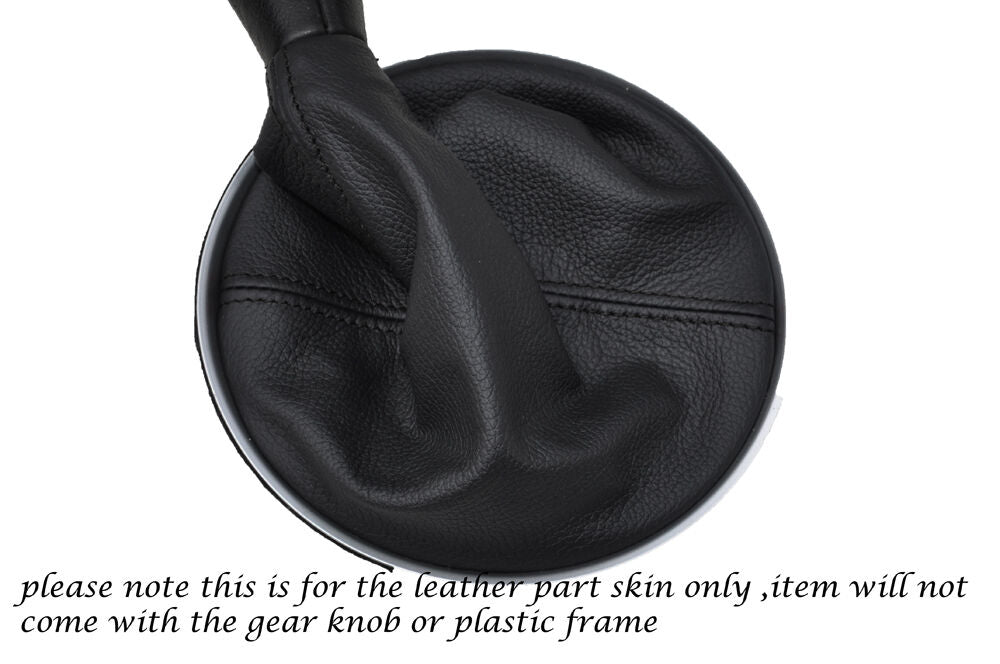 BLACK STITCHING LEATHER GEAR GAITER FITS SUBARU LEGACY MK4 2003-2009 CUSTOM NEW