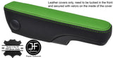 BLACK & GREEN LEATHER 1X DRIVER SEAT ARMREST COVERS FITS FORD TRANSIT MK7 06-13