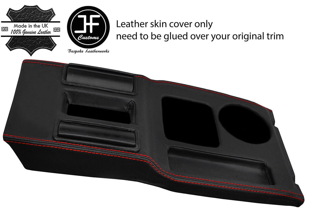 RED STITCH CENTRE CONSOLE REAL LEATHER COVER FITS RANGE ROVER CLASSIC EARLY