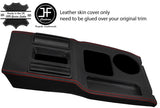 RED STITCH CENTRE CONSOLE REAL LEATHER COVER FITS RANGE ROVER CLASSIC EARLY