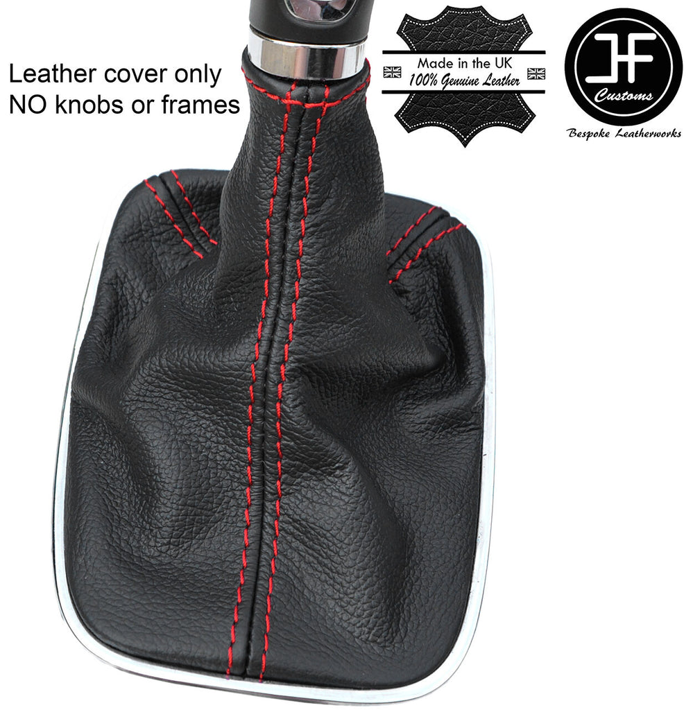 RED STITCHING TOP GRAIN LEATHER GEAR GAITER FITS VAUXHALL OPEL INSIGNIA 08-16