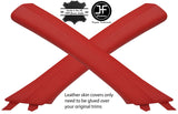 RED REAL LEATHER 2X A PILLAR TRIM COVERS FITS KIA STINGER 2017-2019 CUSTOM NEW