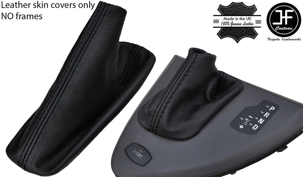BLACK STITCH AUTO LEATHER GEAR & HANDBRAKE SET FITS BMW 6 SERIES E63 E64 04-06