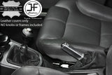 BLACK STITCHING REAL LEATHER GEAR & HANDBRAKE GAITER FITS ALFA ROMEO 147 05-10