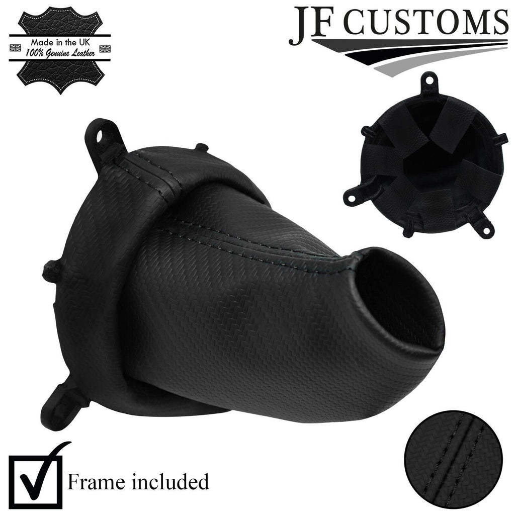 BLACK STITCH CARBON VINYL GAITER+PLASTIC FRAME FOR HONDA CIVIC EP3 TYPE R 01-05