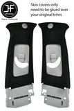 BLACK STITCH 2X UPPER B PILLAR SUEDE COVERS FOR MITSUBISHI LANCER EVO 10 X