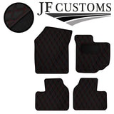 D RED DIAMOND STITCH VINYL 4XTAILORED FLOOR CARPET FOR SUZUKI SWIFT 05-10 JF1