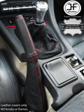 RED STITCH LEATHER GEAR FULL HANDBRAKE GAITER FOR MITSUBISHI GTO 3000GT 90-01