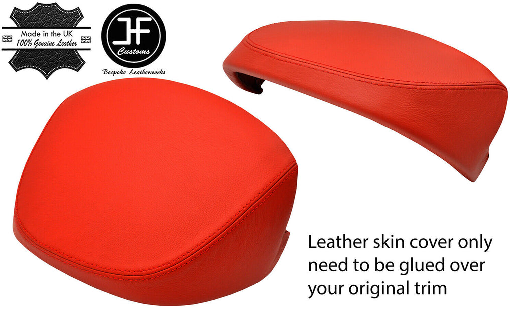RED REAL LEATHER SPEEDO COWL HOOD COVER FITS LAND ROVER DISCOVERY 4 2009-2016