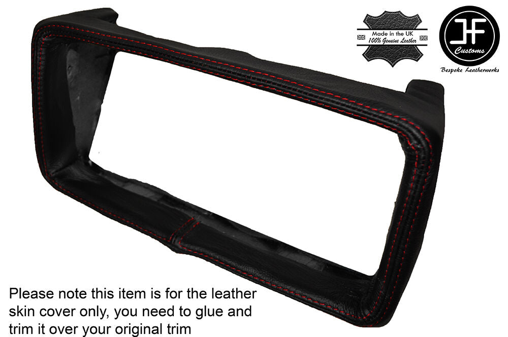 RED STICH CENTRE CONSOLE AIR CON SURROUND LEATHER COVER FITS BMW 5 SERIES E28