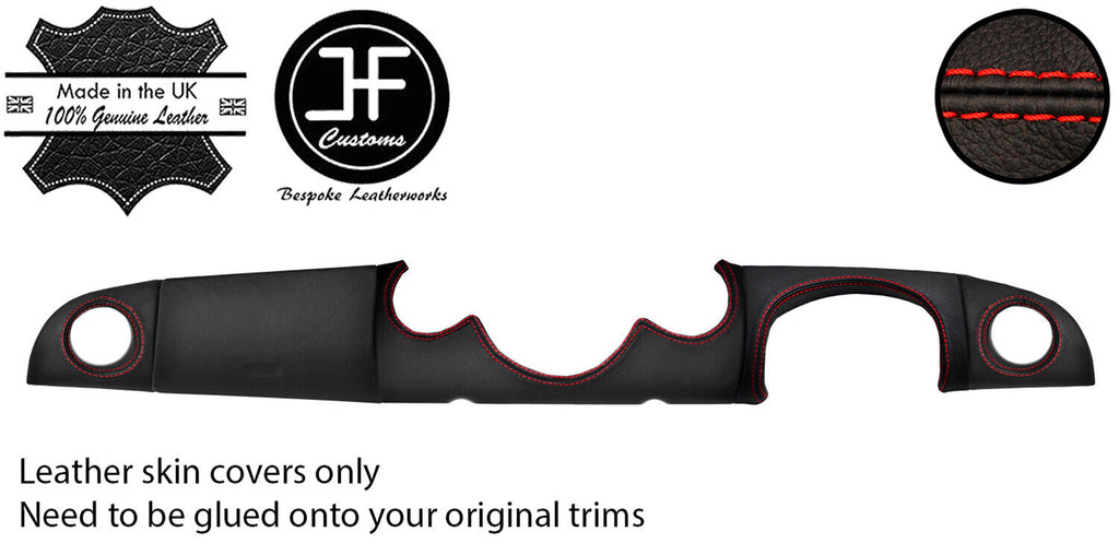 RED STCH FIVE PIECE DASH KIT LTHR COVERS FOR BMW MINI ONE COOPER S 00-04 DSG2