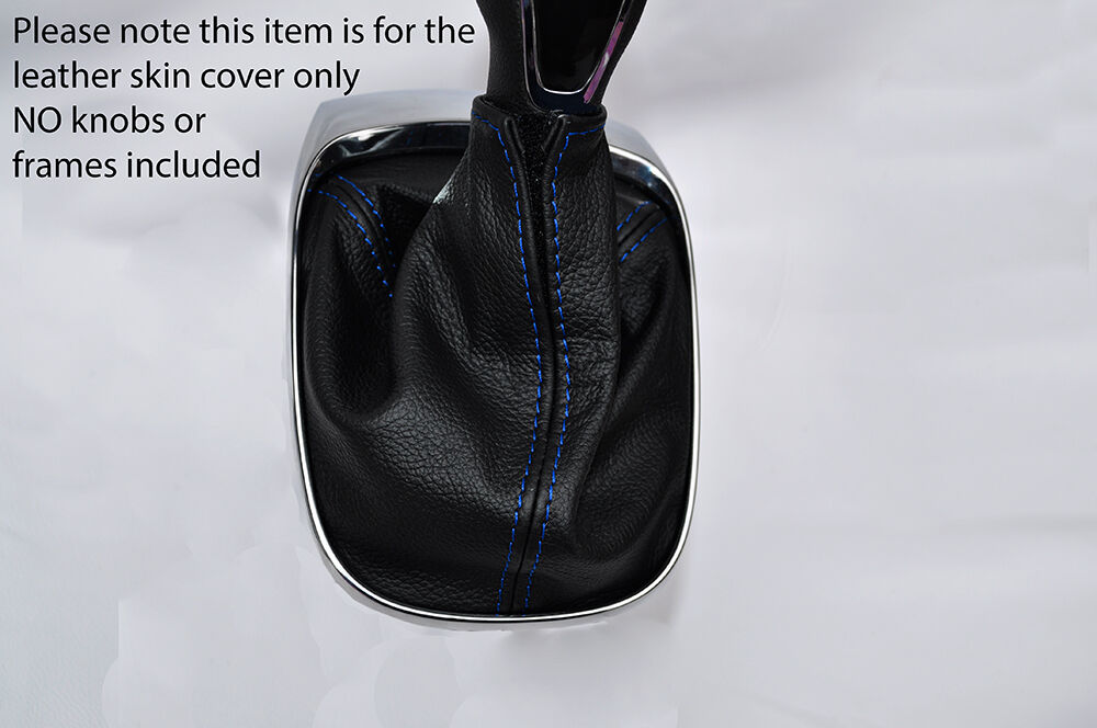 BLUE STITCHING LEATHER MANUAL GEAR GAITER FITS VAUXHALL OPEL MOKKA 2012-2016