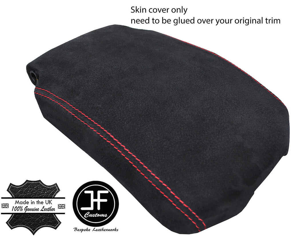 RED STITCHING REAL SUEDE ARMREST COVER FITS RANGE ROVER VOGUE L405 2013-2017