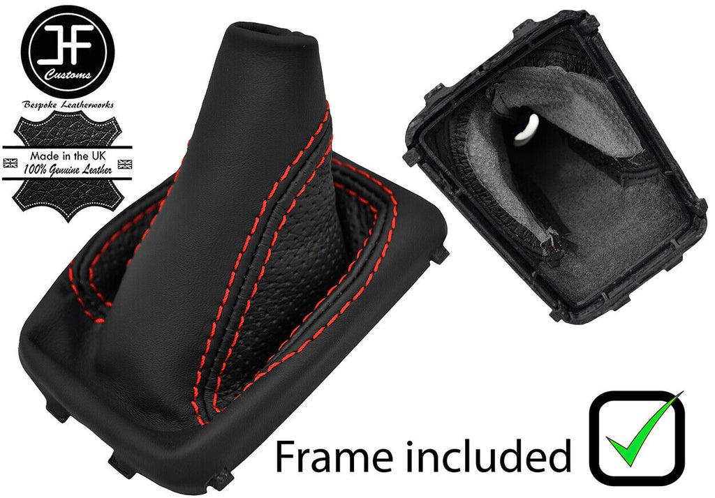 RED STITCH PERFORATED & NAPPA LEATHER GEAR+PLASTIC FRAME FITS VOLVO S60 10-17