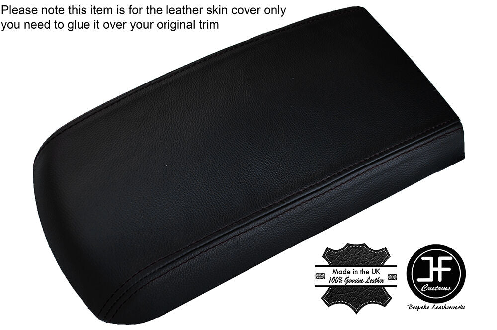BLACK STITCHING LEATHER ARMREST COVER FITS MITSUBISHI ECLIPSE 2006-2012