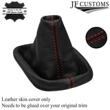 RED STITCH LEATHER GEAR GAITER COVER  FOR AUDI A3 S3 8L 1996-2003 CUSTOM NEW