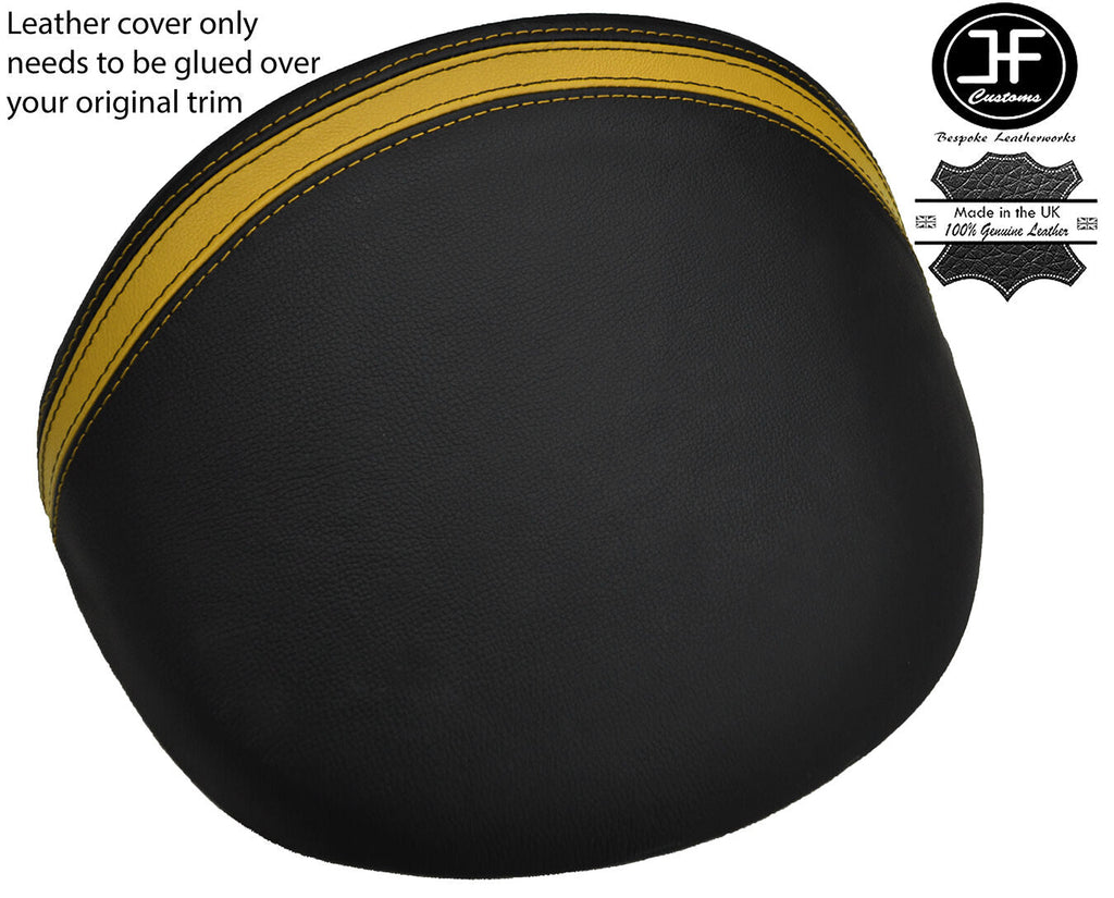 BLACK & YELLOW STRIPE LEATHER DASH COWL HOOD COVER FITS MG MGF MG TF 95-05