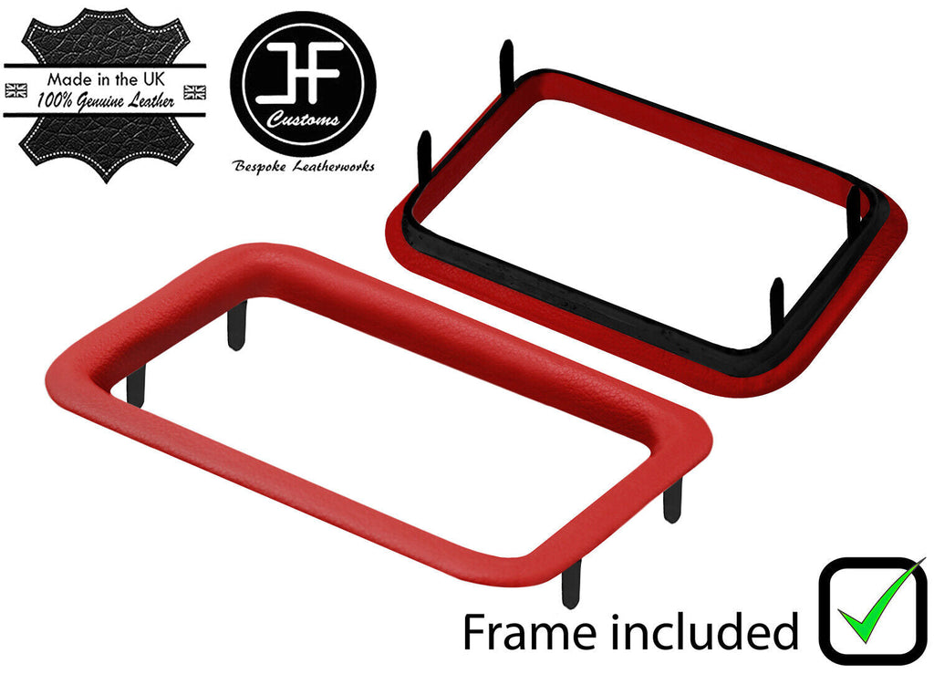 RED LEATHER AUTOMATIC GEAR TRIM SURROUND FRAME FOR MERCEDES W140 S CLASS