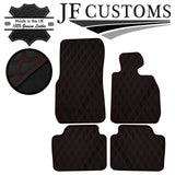 RED DIAMOND STITCH VINYL 4X TAILORED FLOOR MAT CARPETS FOR BMW F30 F31 12-16