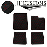 RED DIAMOND STITCH VINYL 4X TAILORED FLOOR CARPETS FOR FORD CONSUL MK2