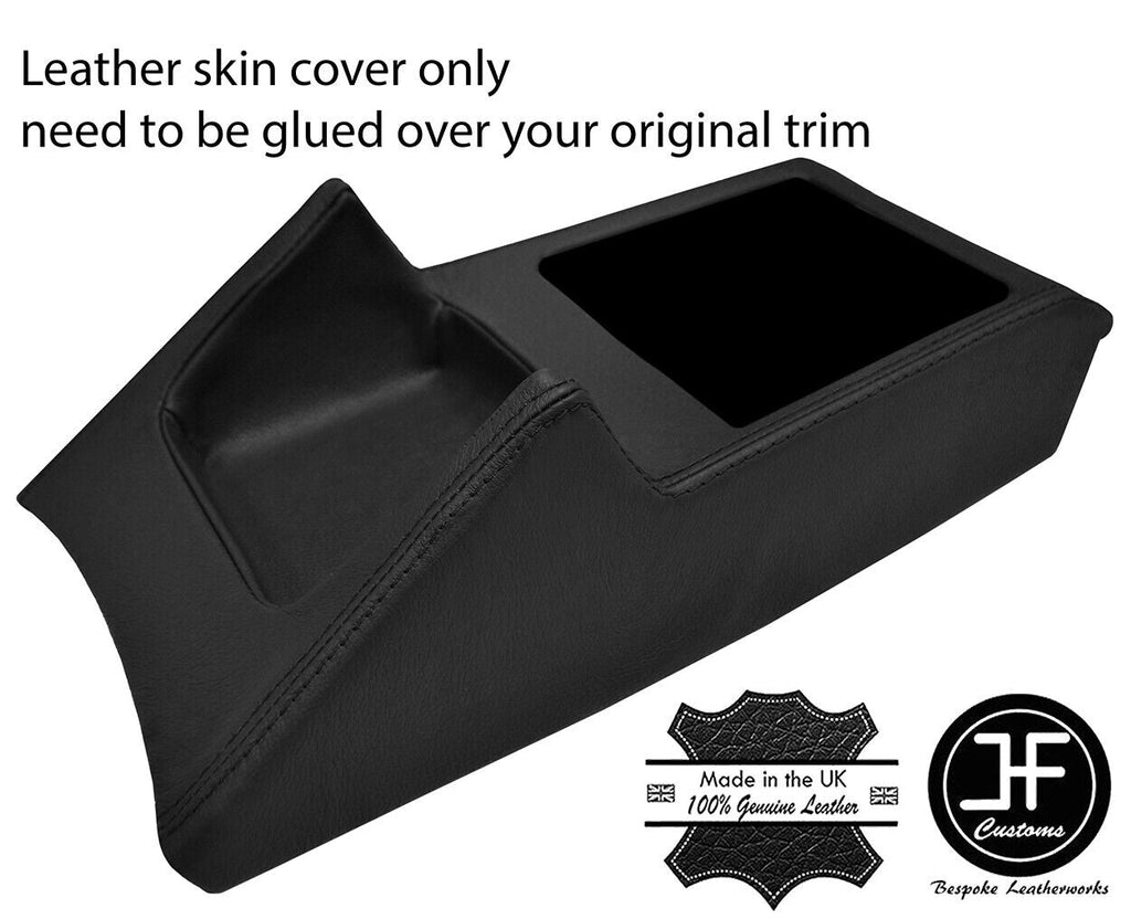 BLACK REAL LEATHER CONSOLE GEAR SURROUND COVER FOR FORD CORTINA MK5 1979-1982