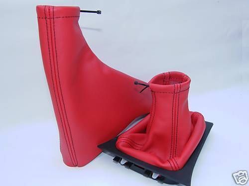 FITS VAUXHALL OPEL HOLDEN ASTRA F MK3 AH GEAR HANBDRAKE RED BLACK STITCHING