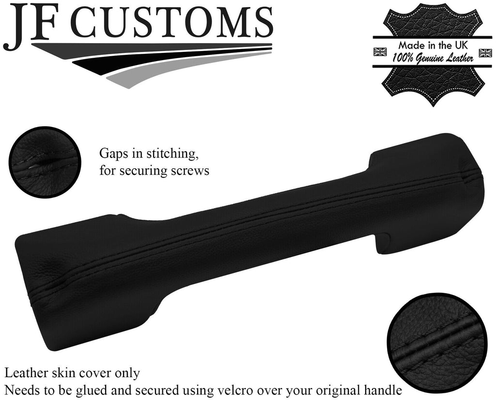 BLACK STITCH FULL DASH HANDLE LEATHER COVER FOR LAND ROVER DEFENDER 07-16