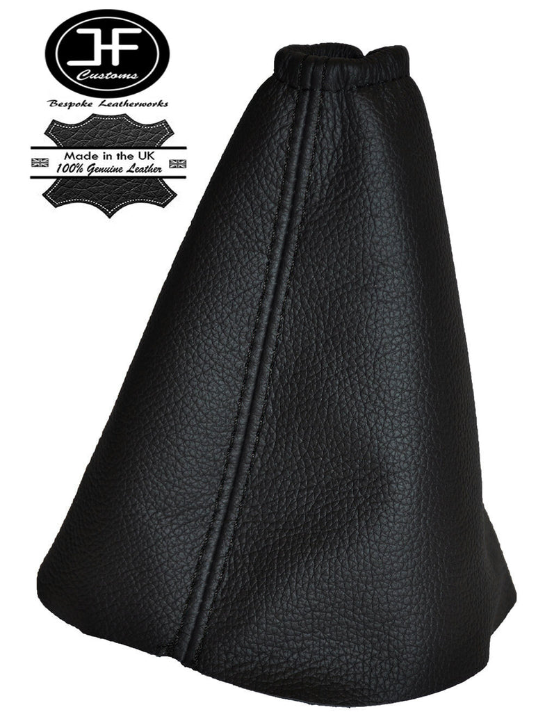 BLACK STITCHING MANUAL LEATHER GEAR GAITER FITS FORD TRANSIT MK7 2006-2013